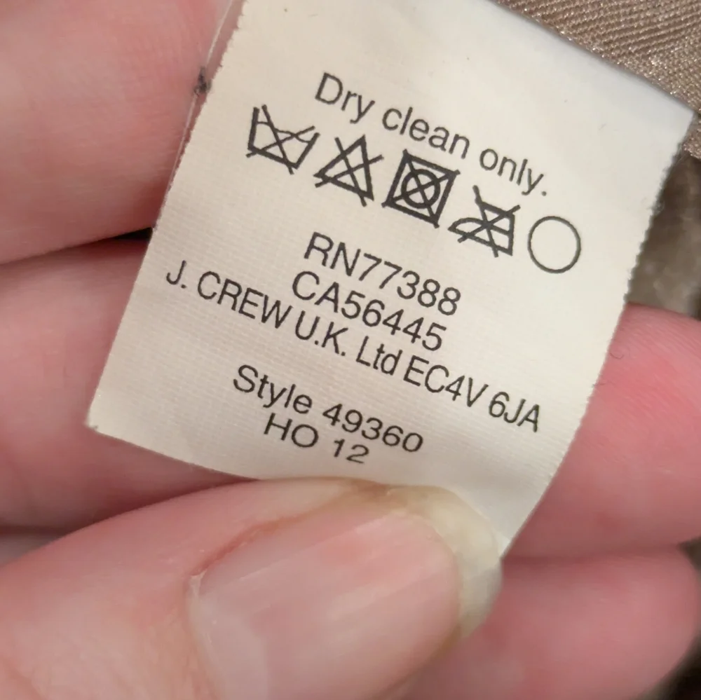 J Crew Wool Blend Tan Peacoat Size 4 - Picture 6 of 9